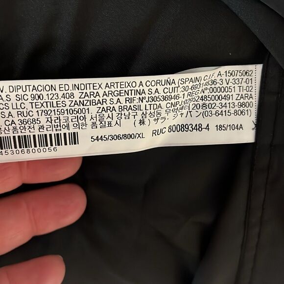 New ZARA Black Active Fabric Slim Fit Long Sleeve Button Down Shirt XL Poly - Picture 3 of 9